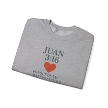 Load image into Gallery viewer, Spanish Christian Inspirational Crewneck Sweatshirt, Faith Gift, Bible Verse Apparel, Unisex Sweatshirt, Religious Clothing, Personalized Faith Wear