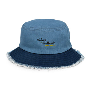Aisling Meilleur Distressed denim bucket hat™