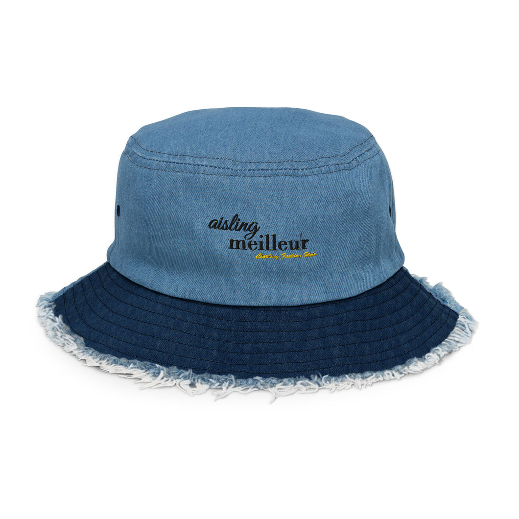 Aisling Meilleur Distressed denim bucket hat™